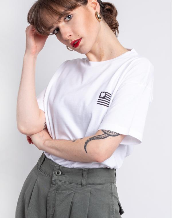 Carhartt WIP W' S/S Hartt State T-Shirt White / Black L