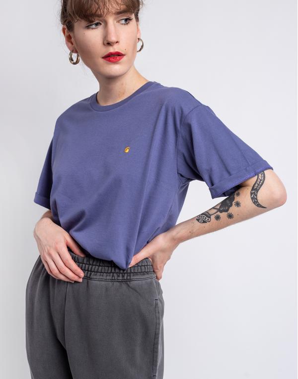 Carhartt WIP W' S/S Chase T-Shirt Cold Viola / Gold L