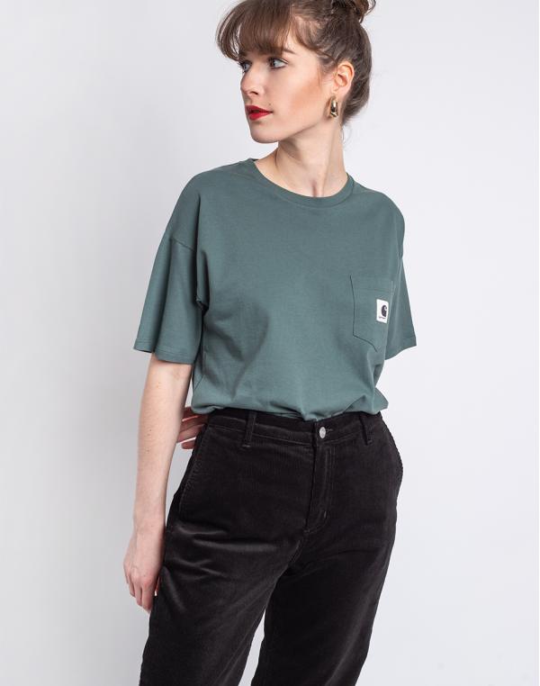 Carhartt WIP W' S/S Pocket T-Shirt Eucalyptus L