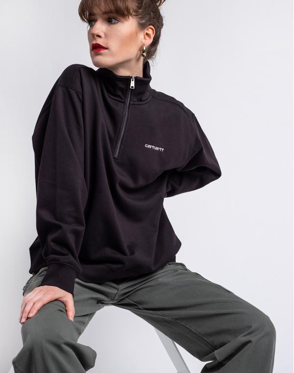 Carhartt WIP W' Script Embr. Highneck Sw. Black / White L