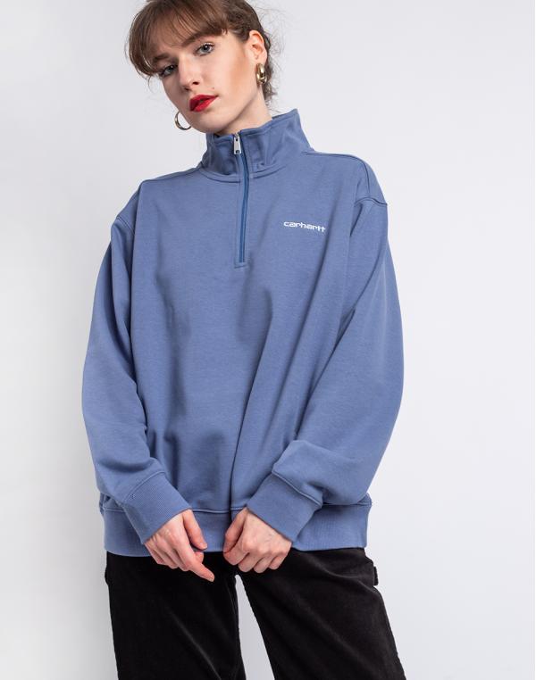 Carhartt WIP W' Script Embr. Highneck Sw. Icesheet / White L