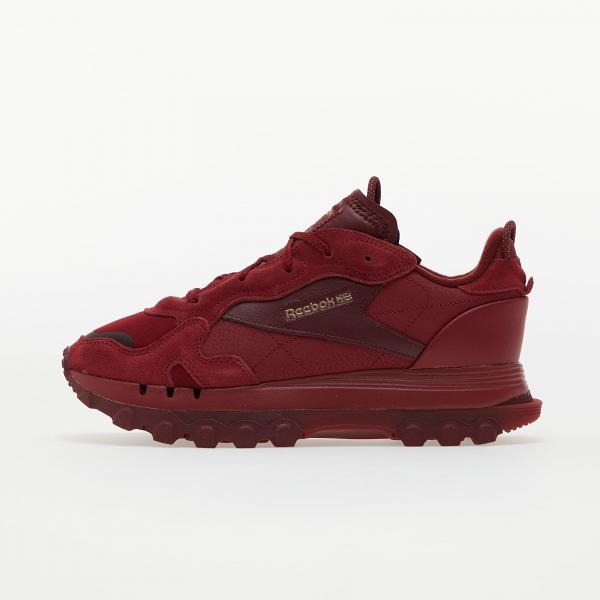 Reebok x Cardi B Classic Leather Trip Red/ Clear Burgundy/ Gold Brown