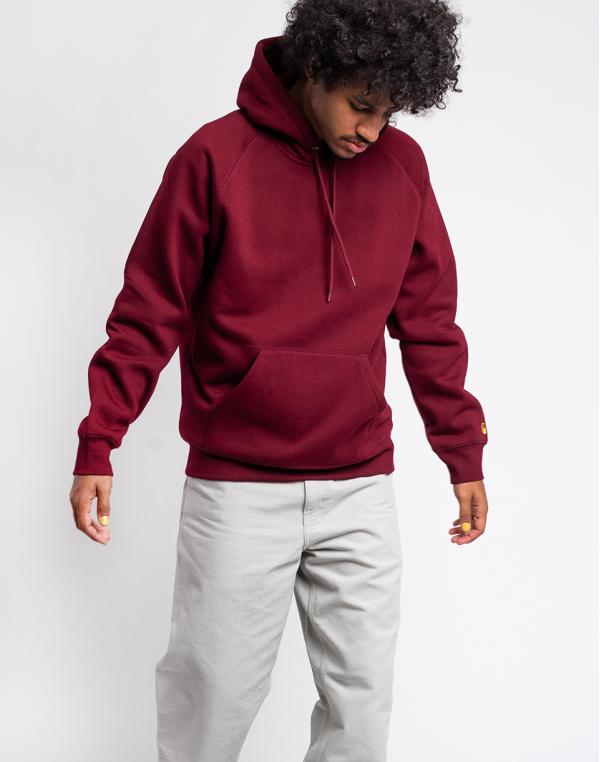 Carhartt WIP Hooded Chase Sweat Jam / Gold L