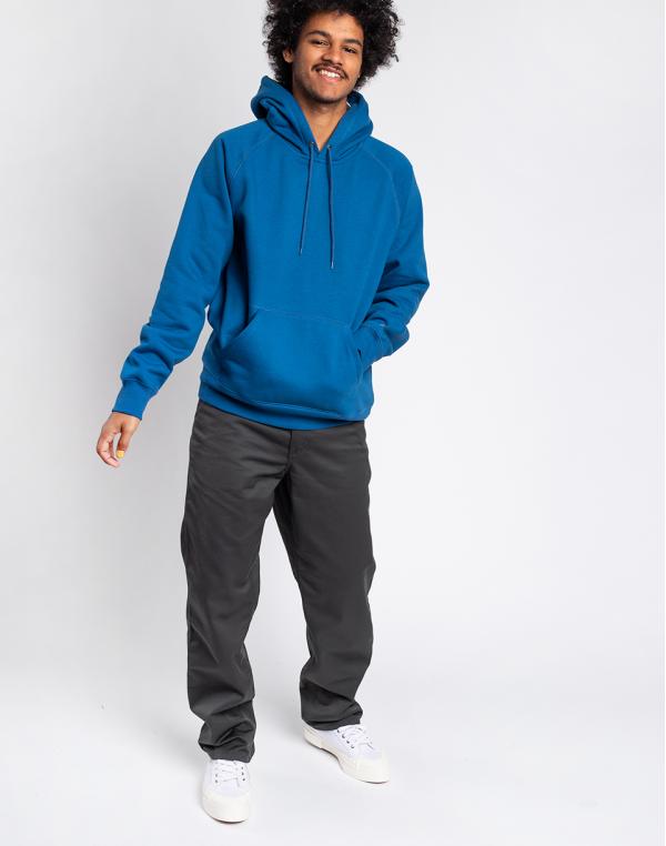 Carhartt WIP Hooded Chase Sweat Skydive / Gold L