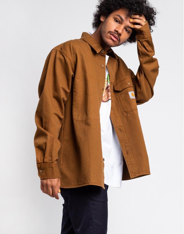Carhartt WIP Reno Shirt Jac Tawny garment dyed L