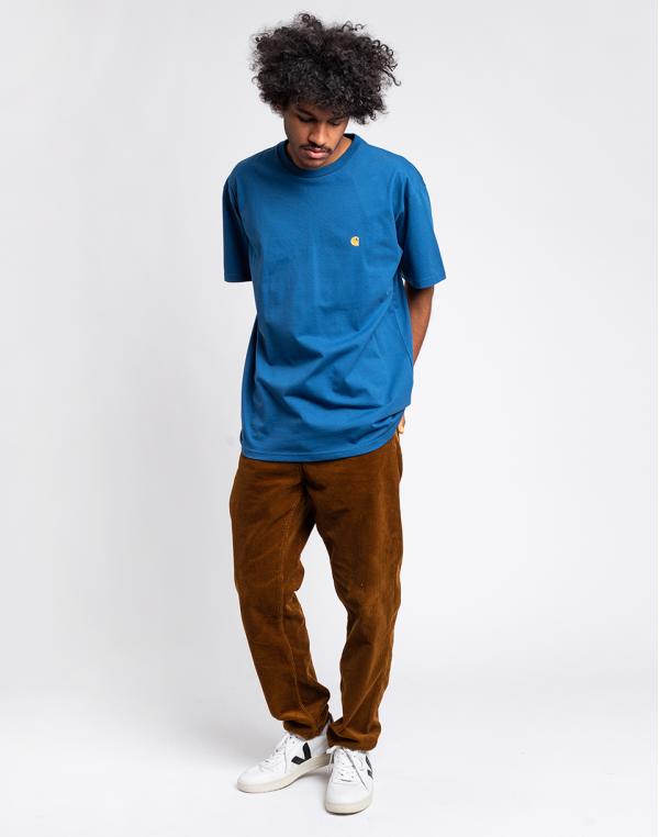 Carhartt WIP S/S Chase T-Shirt Skydive / Gold L