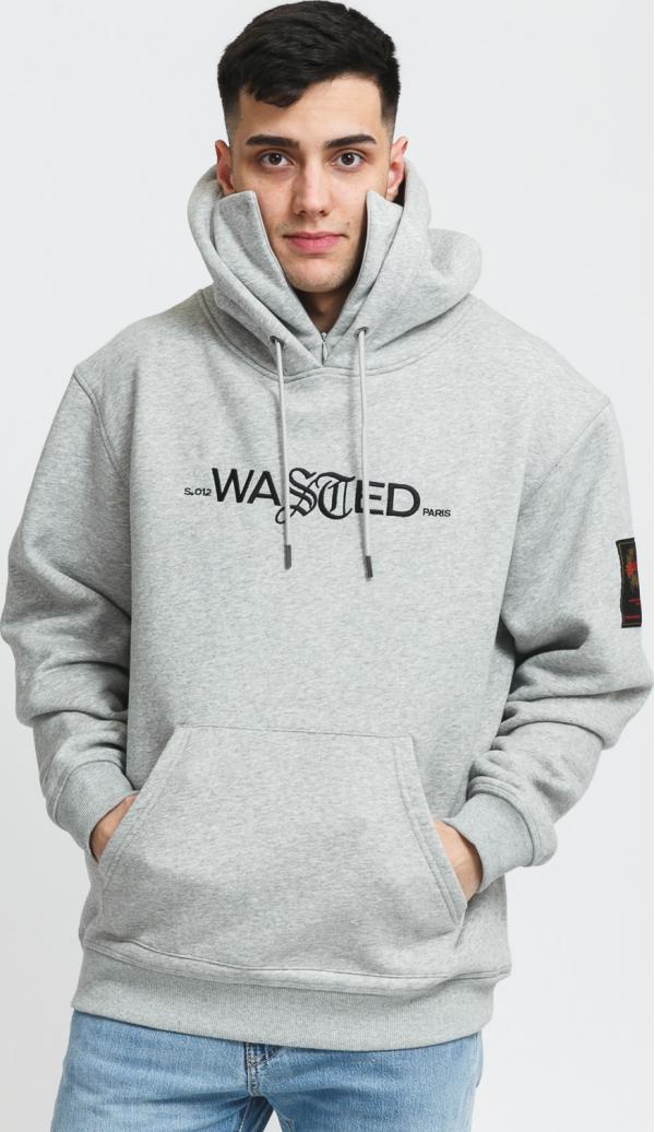 Wasted Paris Essential Hoodie melange šedá