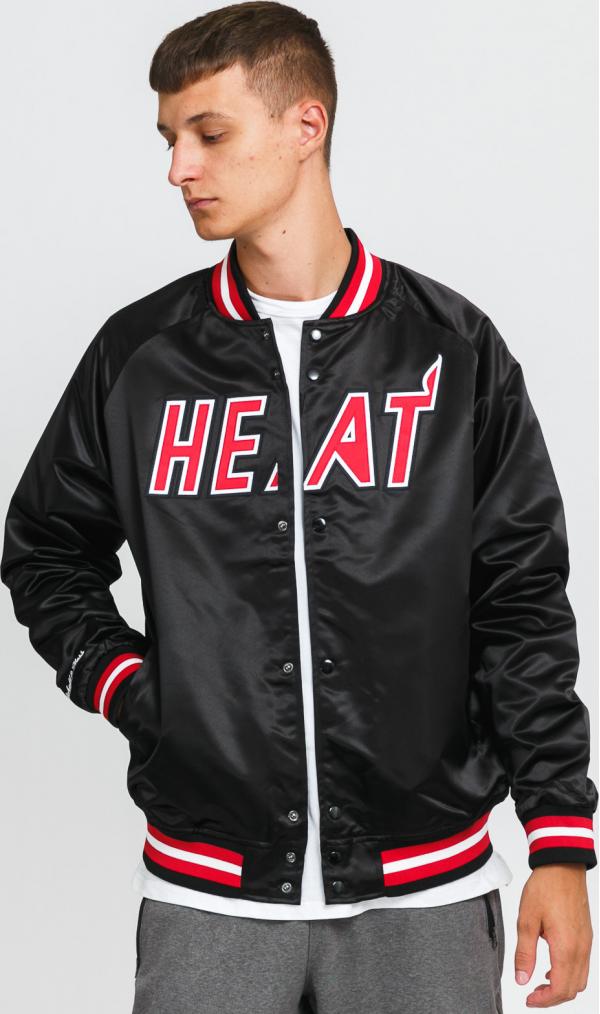 Mitchell & Ness NBA Lightweight Satin Jacket Miami Heat černá