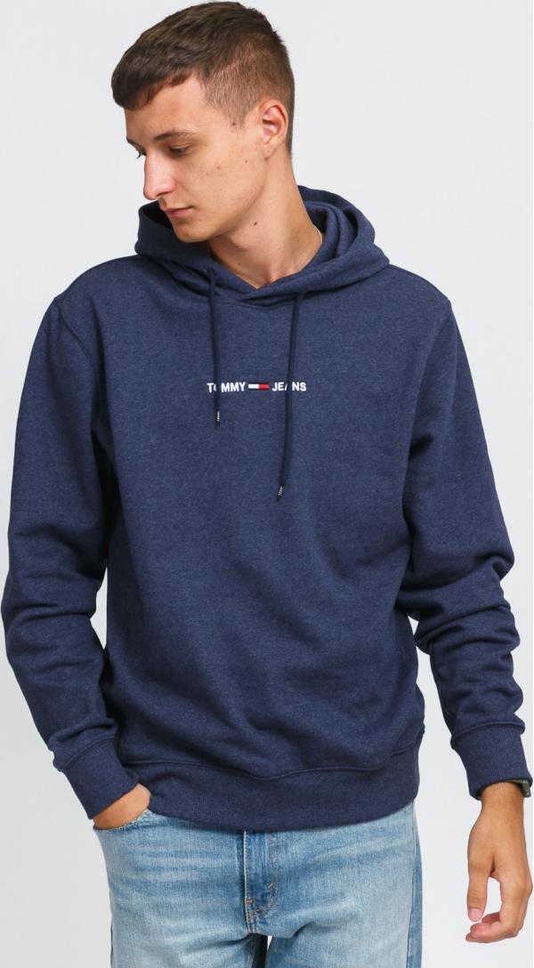 TOMMY JEANS M Straight ogo Hoodie melange navy