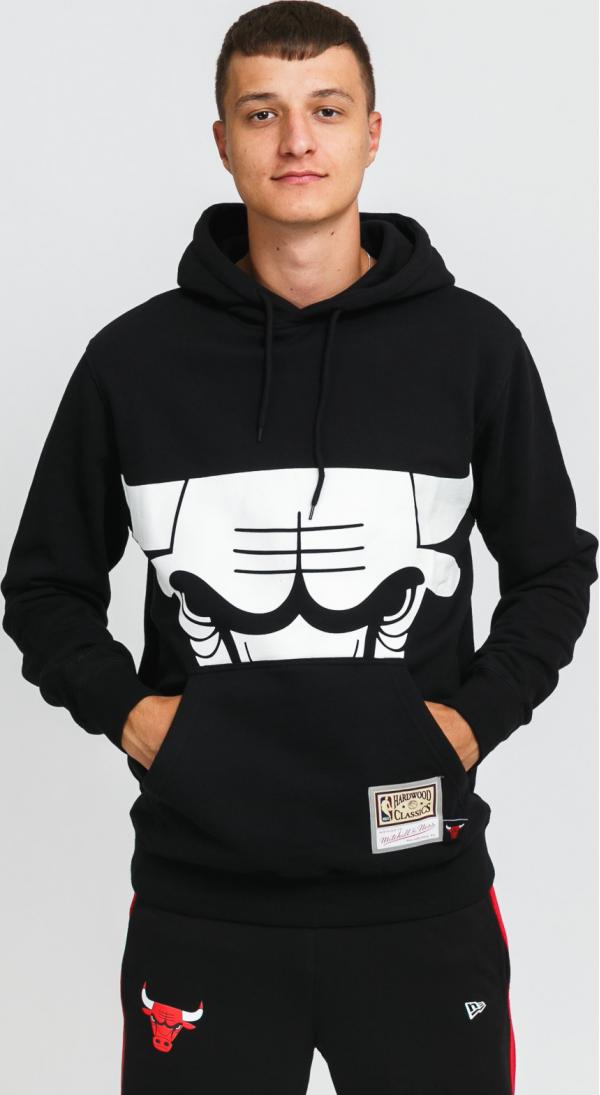 Mitchell & Ness NBA Big Face 3.0 Hoodie Bulls černá / bílá