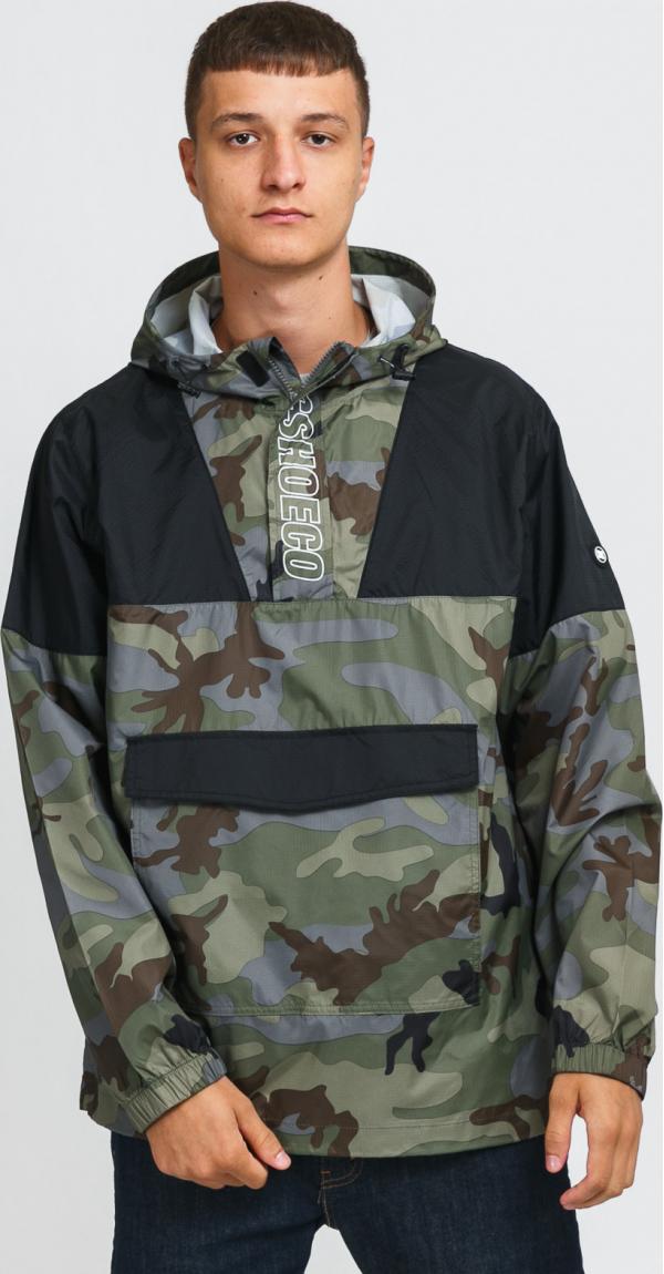 DC Wreckin Anorak Jacket camo zelená / šedá / černá
