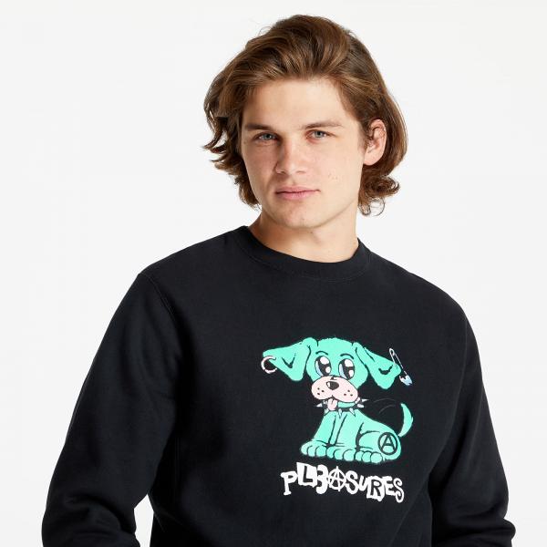 PLEASURES Ruff Premium Crewneck Black