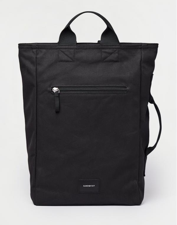Sandqvist Tony Vegan Black with Black webbing