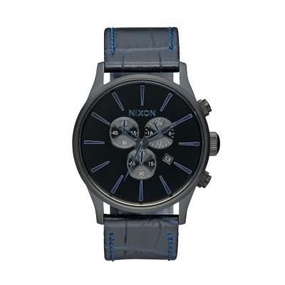 Hodinky Nixon Sentry Chrono Leather navygator