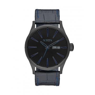 Hodinky Nixon Sentry Leather navy gator