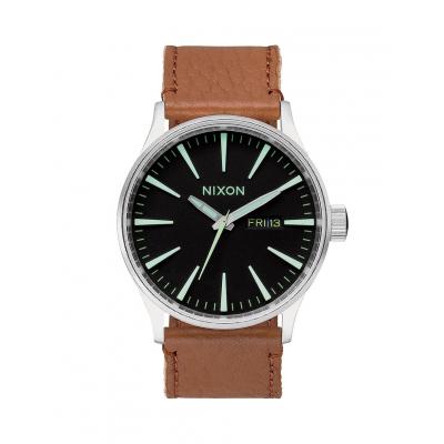 Nixon Sentry Leather Black/ Saddle