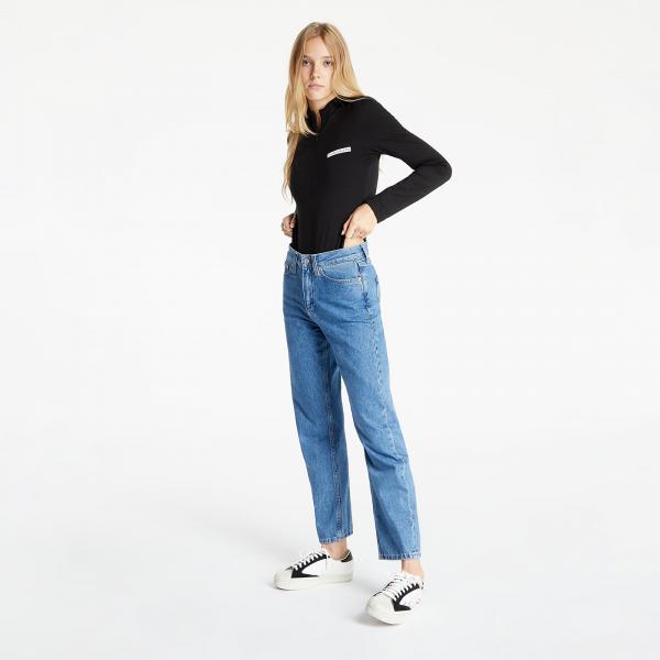 Calvin Klein Jeans Micro Flock Half Zip Body Ck Black