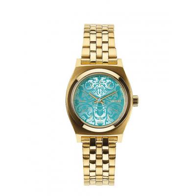 Hodinky Nixon Small Time Teller gold blue beetlepoint