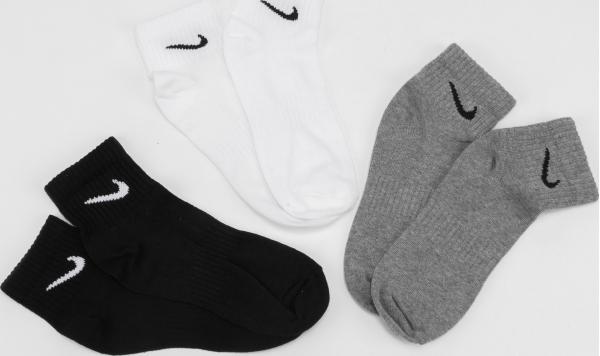 Nike U NK Everyday Cash Ankl 3Pack 132 melange šedé / černé / bílé