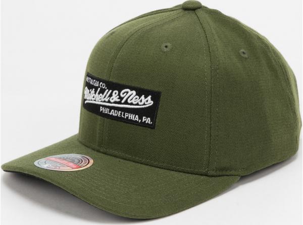 Mitchell & Ness Box Logo Snapback olivová / černá