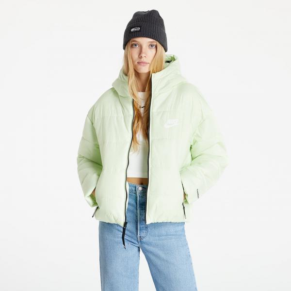 Nike Women's Therma-FIT Repel Hooded Jacket Lime Ice/ Black/ White