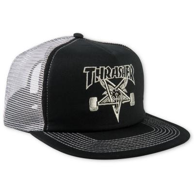 Thrasher Skategoat Mesh Cap Embroidered Black / Grey