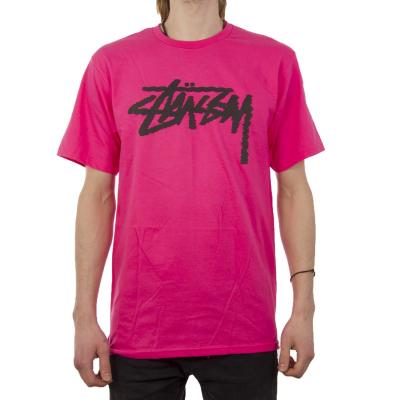 Stüssy Label Stock Tee Pink