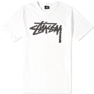 Stüssy Label Stock Tee White