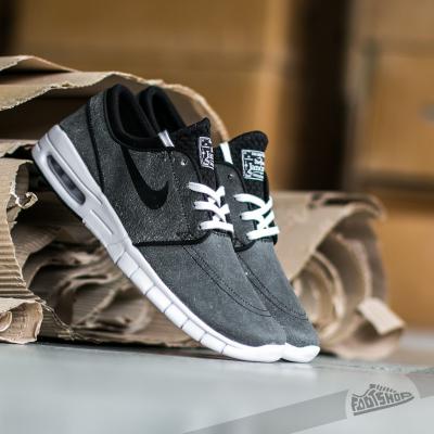 Nike Stefan Janoski Max L Premium Black/ Black White - Wolf Grey