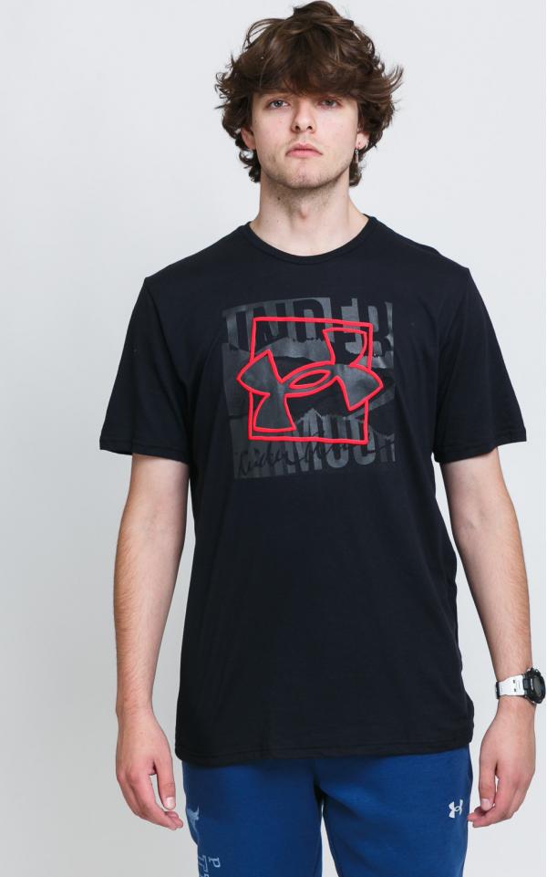 Under Armour Boxed Outline Tee černé
