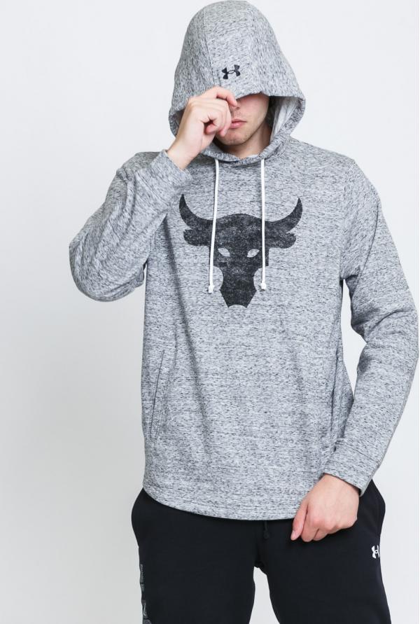 Under Armour Project Rock Terry Hoodie melange šedá