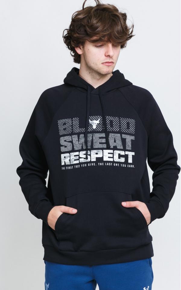 Under Armour Project Rock Rival Fleece Hoodie černá