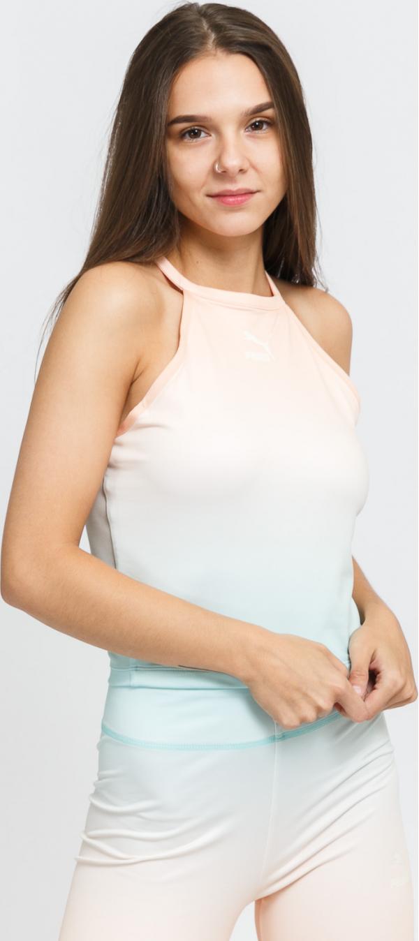 Puma Gloaming AOP Bra Top oranžové / zelené