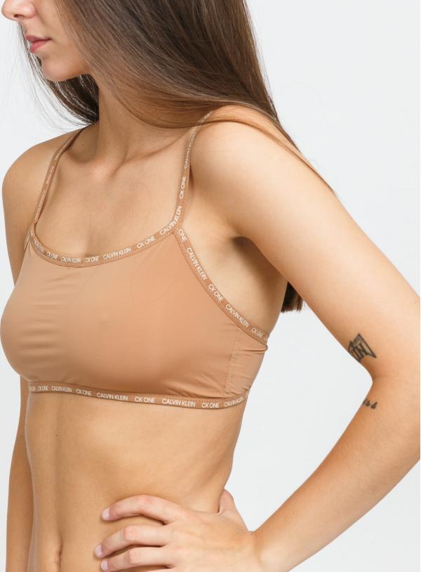 Calvin Klein CK ONE Unlined Bralette 2Pack světle hnědé