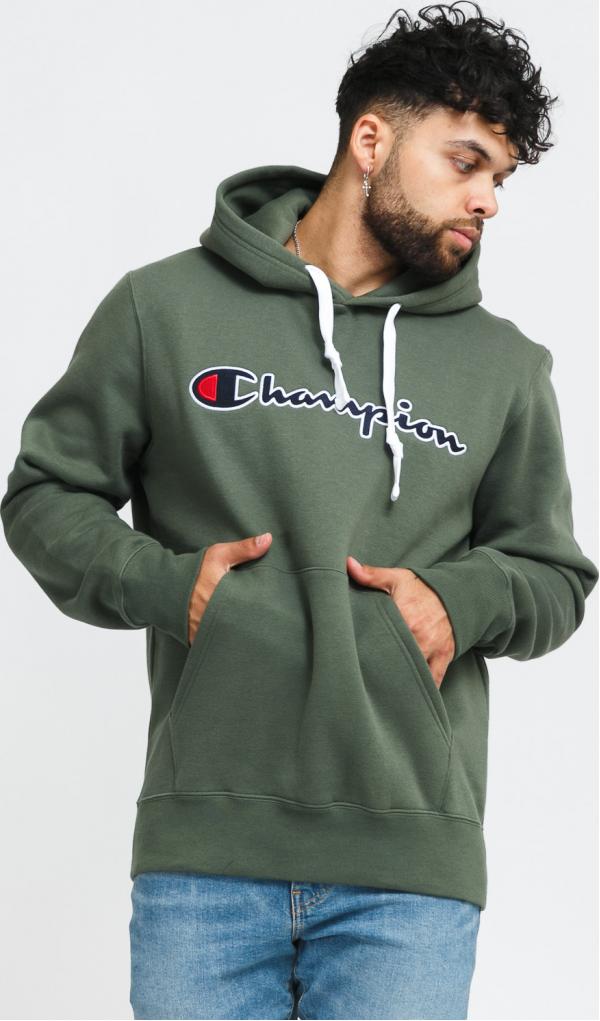 Champion Heavy Combed Organic Cotton Hoodie olivová