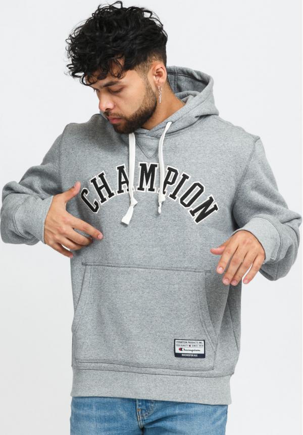 Champion University Hooded Sweatshirt melange šedá