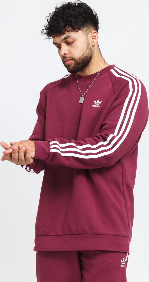 adidas Originals 3-Stripes Crew vínová