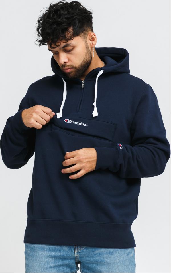 Champion Half Zip Hooded Sweatshirt navy
