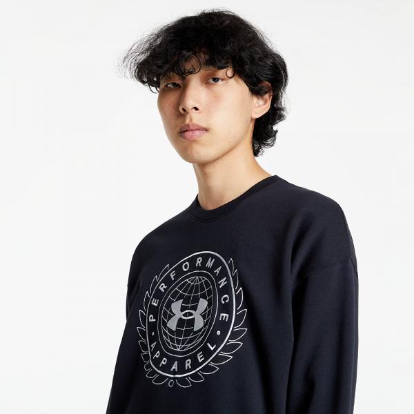 Under Armour Rival Flc Alma Mater Crew Black