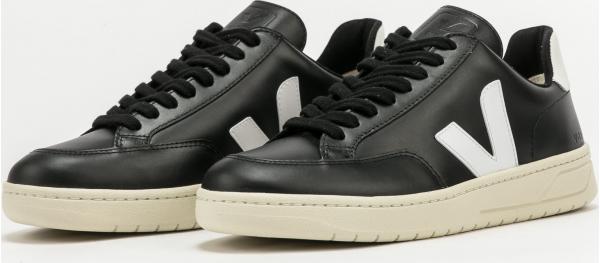 VEJA V-12 Leather black_white