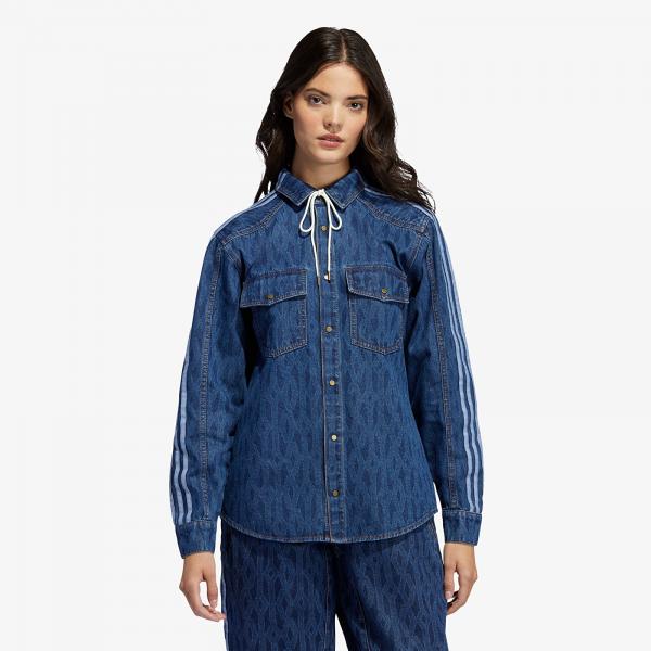 adidas x Ivy Park Mng Denim Shirt Dark Denim