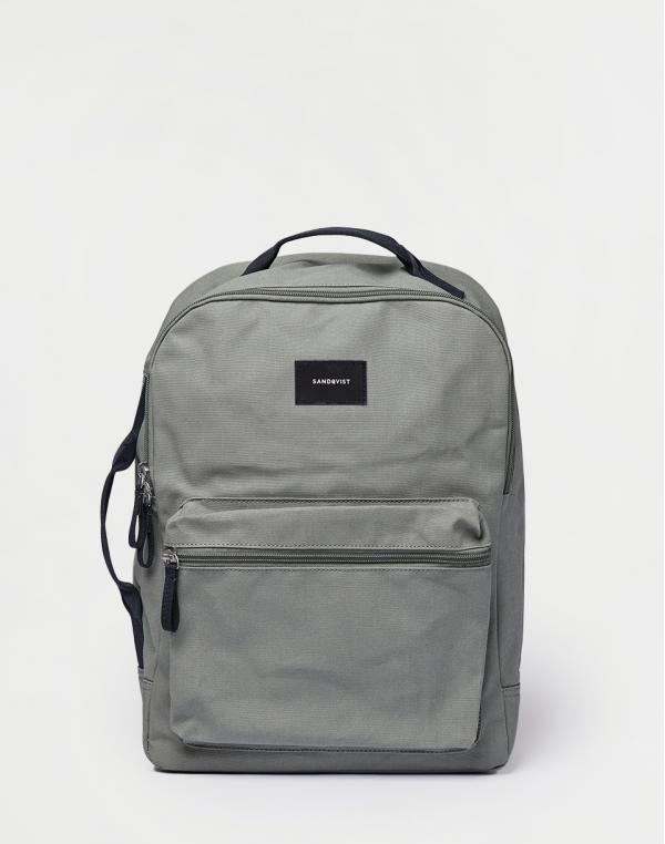 Sandqvist August Dusty green with Navy webbing