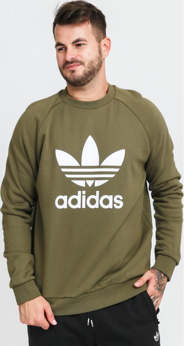adidas Originals Trefoil Crew olivová