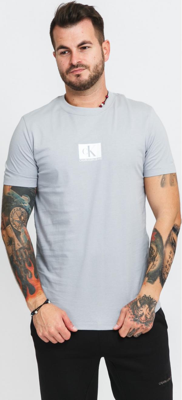 CALVIN KEIN JEANS Small Centre Chest Tee šedé