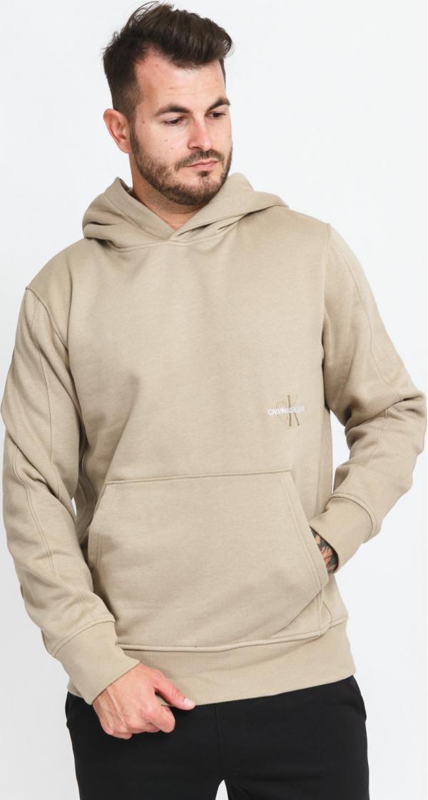 CALVIN KEIN JEANS Off Placed Iconic Hoodie béžová