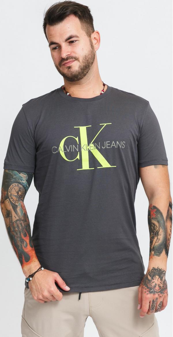 CALVIN KEIN JEANS Seasonal Monogram Tee tmavě šedé