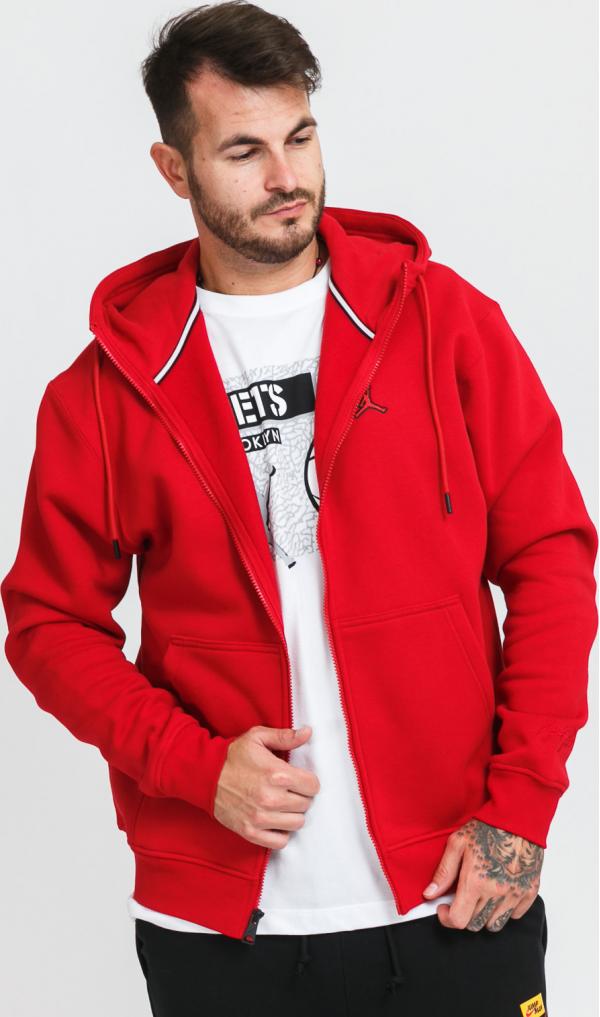 Jordan  J Essential Fleece FZ Hoodie červená