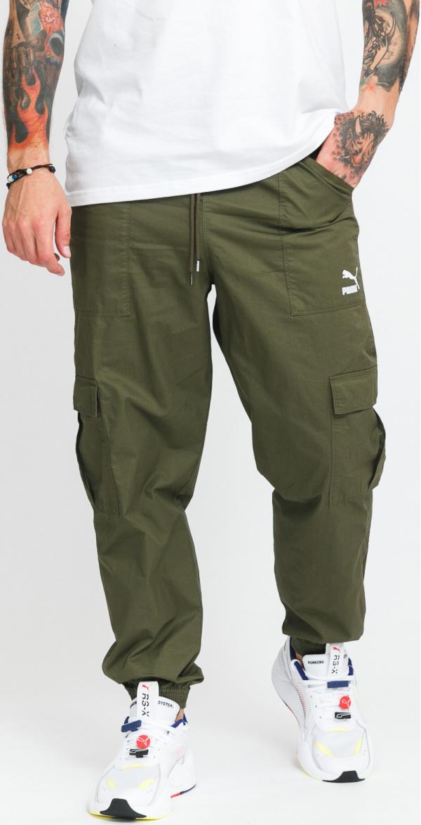 Puma Classic Cargo Pants WV tmavě olivové