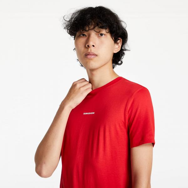 Calvin Klein Jeans Micro Branding Essential Ss Tee Salsa