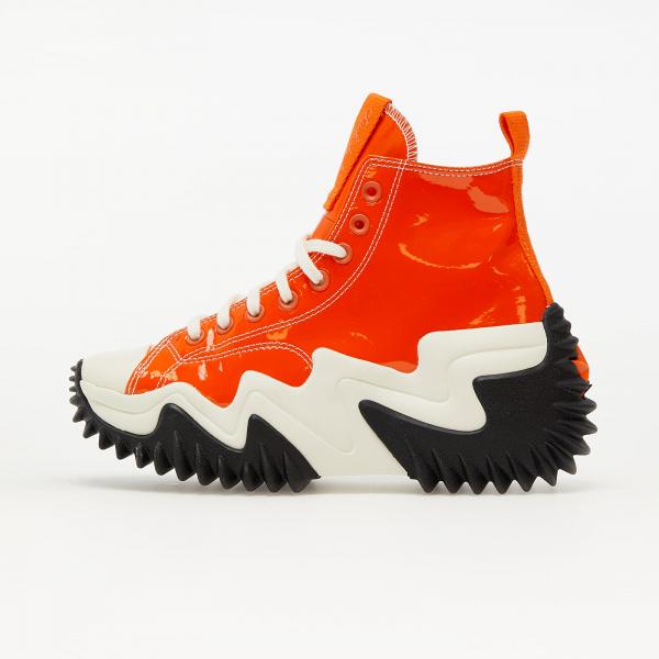 Converse Run Star Motion Patent Leather Platform Bold Mandarin/ Black/ White